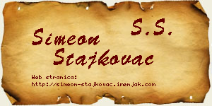 Simeon Stajkovac vizit kartica